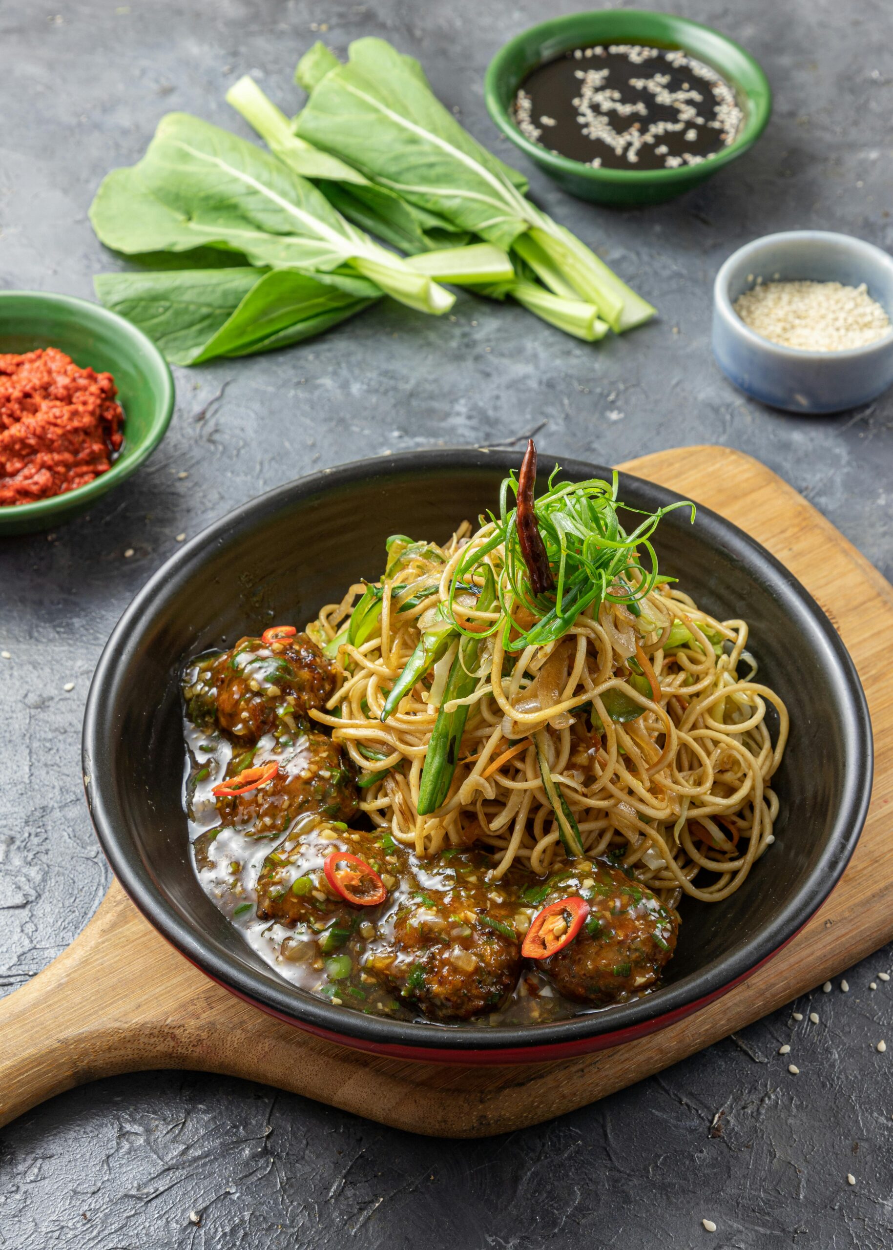 comida china fideos